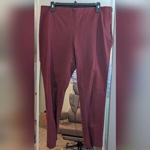 a new day Women's Burgundy Pull-On Pants